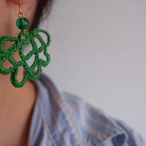 Pendientes de Crochet de Flor Daisy